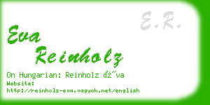 eva reinholz business card